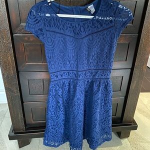 H&M BLUE LACE DRESS